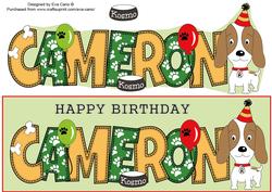 Kosmo the Dog Balloons Cameron Large Dl