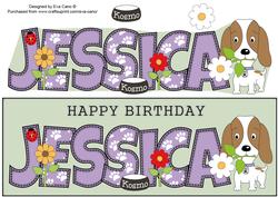 Kosmo the Dog Flowers Jessica Large Dl