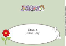 Kosmo the Dog Flowers Jessica Large Dl Insert