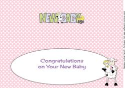 Sheep New Baby (pink) Large Dl Insert