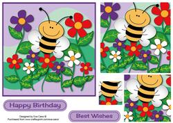 Flowers and Bee Topper
