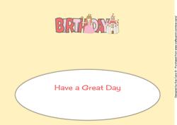 Little Princess Birthday Large Dl Insert
