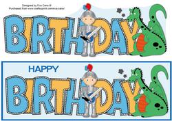 Little Knight Birthday Large Dl