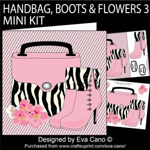 Handbag, Boots & Flowers 3 Mini Kit