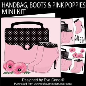 Handbag, Boots & Pink Poppies Mini Kit