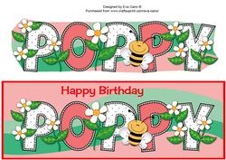 Flowers and Bees Poppy Large Dl