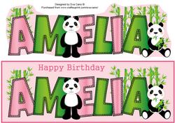Cute Pandas Amelia Large Dl