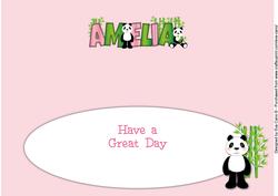 Cute Pandas Amelia Large Dl Insert