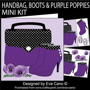 Handbag, Boots & Purple Poppies Mini Kit