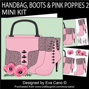 Handbag, Boots & Pink Poppies 2 Mini Kit