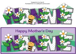 Mother's Day Flowers and Bees Nannie Large Dl