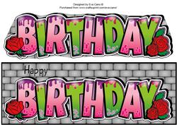 Graffiti for Girls Birthday Large Dl
