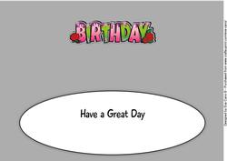 Graffiti for Girls Birthday Large Dl Insert