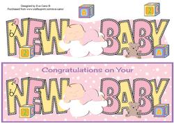 Baby Girl on Cloud New Baby Large Dl