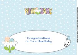 Baby Boy on Flower New Baby Large Dl Insert