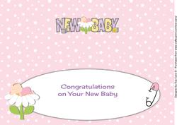 Baby Girl on Flower New Baby Large Dl Insert