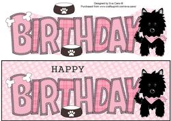 Black Jazz Dog with Bandana Birthday Large Dl 3