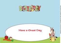 Donkeys and Presents Birthday Large Dl Insert
