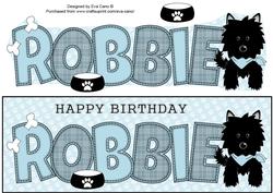 Black Jazz Dog with Bandana Robbie Large Dl