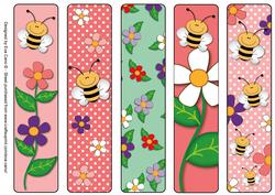 Flowers and Bees Bookmarks 2