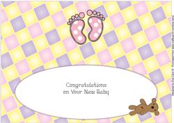 New Baby Feet Girl Large Dl Insert