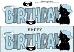 Jazz the Dog with Cap Birthday Large Dl 3