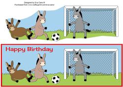 Donkeys Playing Football Large Dl