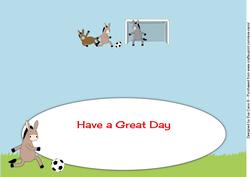 Donkeys Playing Football Large Dl Insert