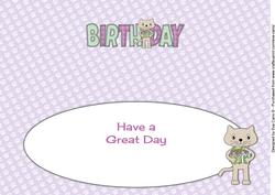 Max the Cat Birthday Large Dl Insert