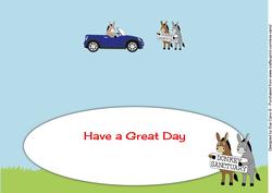 Hitchhiking Donkeys Large Dl Insert