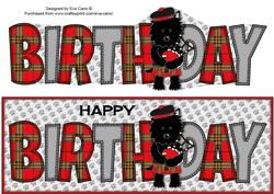 Bagpiper Jazz the Dog Birthday Large Dl