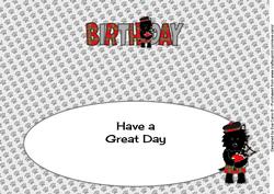 Bagpiper Jazz the Dog Birthday Large Dl Insert