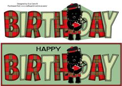 Bagpiper Jazz the Dog Birthday Large Dl 2