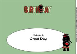 Bagpiper Jazz the Dog Birthday Large Dl 2 Insert