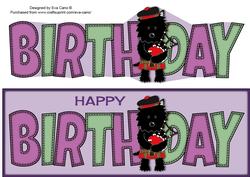 Bagpiper Jazz the Dog Birthday Large Dl 3