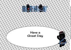 Bagpiper & Highland Fling Jazz the Dog Birthday Large Dl 2 I
