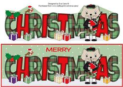 Bagpiper Max the Cat Christmas Large Dl