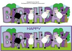 Acrobatic Sheep Birthday Large Dl