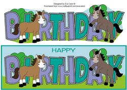 Horses Birthday Large Dl