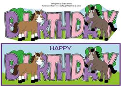Horses Birthday Large Dl 2