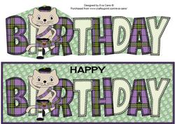Highland Fling Max the Cat Birthday Large Dl