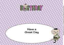 Highland Fling Max the Cat Birthday Large Dl 2 Insert