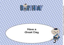 Highland Fling Max the Cat Birthday Large Dl 3 Insert