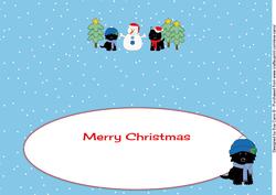 Christmas Jazz Dogs & Snowman Large Dl Insert