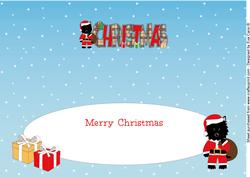 Santa Jazz the Dog Christmas Large Dl 2 Insert