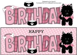Black Jazz Dog with Bandana Birthday Large Dl 4
