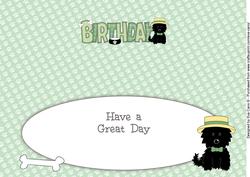 Smart Jazz the Dog Birthday Large Dl 3 Insert