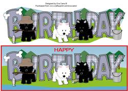 Fishing Jazz Dogs Birthday Large Dl