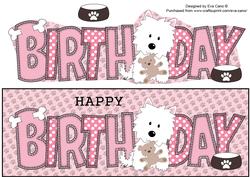 Jazz the Dog with Teddy Birthday Large Dl 2
