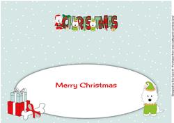 Santa Jazz the Dog & Elves Christmas Large Dl 3 Insert